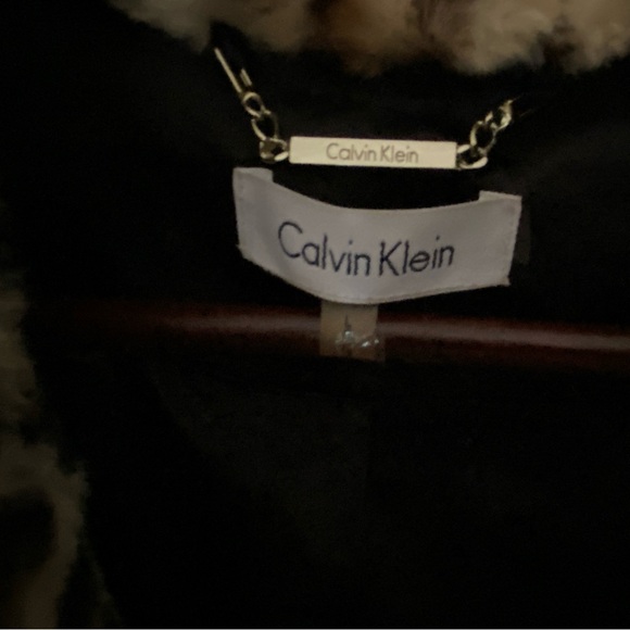 Calvin Klein Vintage Leopard Faux Fur Statement Coat - Picture 6 of 7